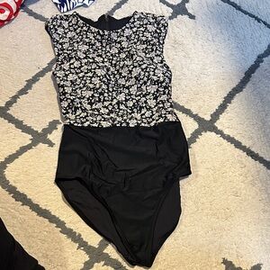 Summersalt “The Surf” swimsuit with matching cover up palazzo pants.